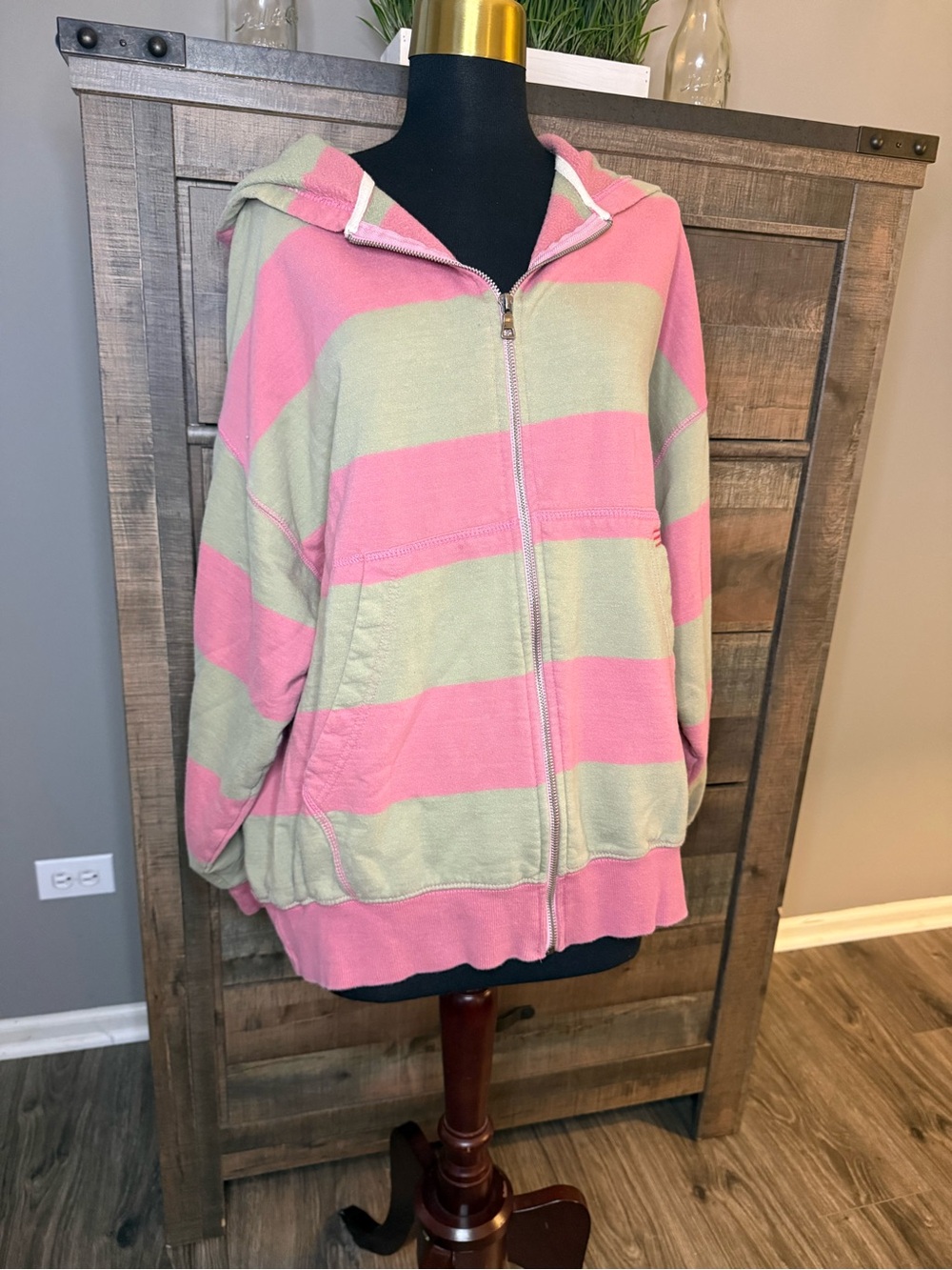 BDG Urban Outfitters Striped Full-Zip Hoodie size S